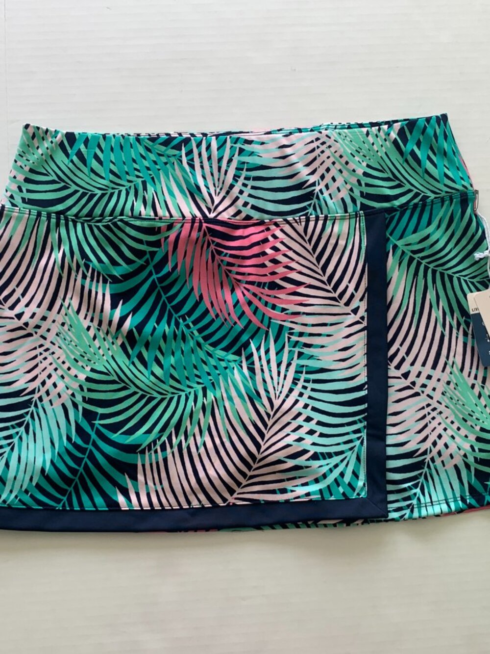 NWT Tommy Bahama Golf athletic tropical print mini skirt skort sport green sz L